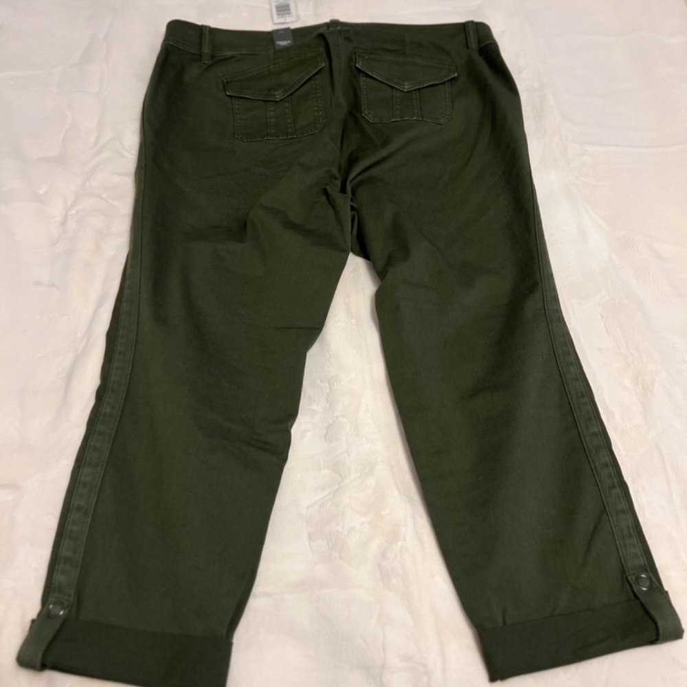 Aviator Crop Twill Pant - Olive Green (NWT) - Picture 7 of 7